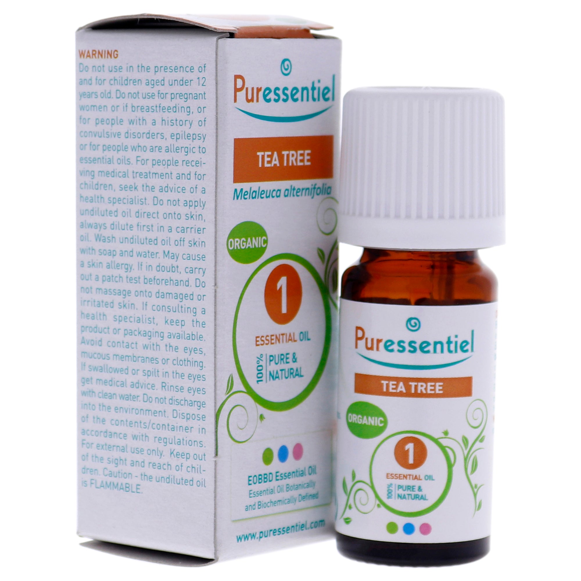 Organic Essential Oil - Tea Tree by Puressentiel for Unisex - 0.3 oz Oil