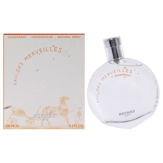 Eau Des Merveilles by Hermes for Women - 3.3 oz Deodorant Spray