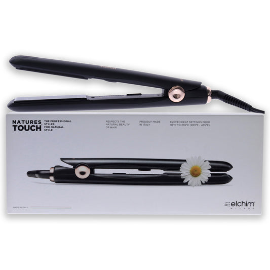 Natures Touch Flat Iron - 39 EL Black by Elchim for Unisex - 1 Inch Flat Iron