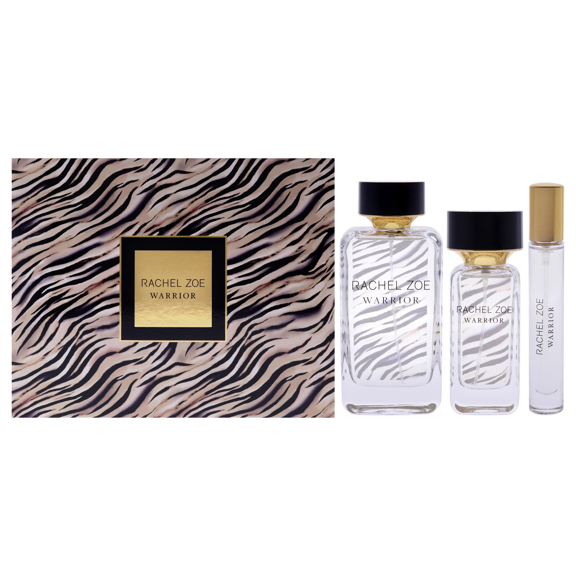 Warrior by Rachel Zoe for Women - 3 Pc Gift Set 3.4oz EDP Spray, 1oz EDP Spray, 0.34oz EDP Spray