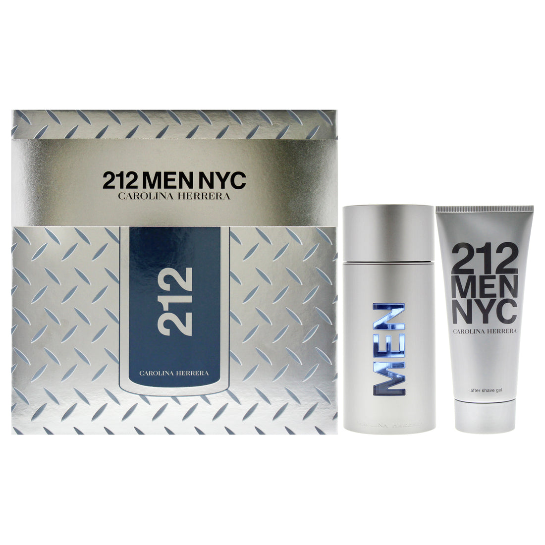 212 NYC by Carolina Herrera for Men - 2 Pc Gift Set 3.4oz EDT Spray, 3.4oz After Shave Gel