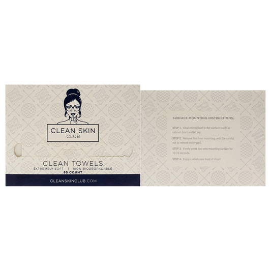 Clean Towels by Clean Skin Club for Women - 50 Pc Towel