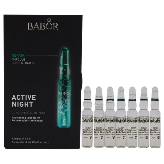 Active Night Ampoule Serum Concentrates by Babor for Women 7 x 0.06 oz Serum