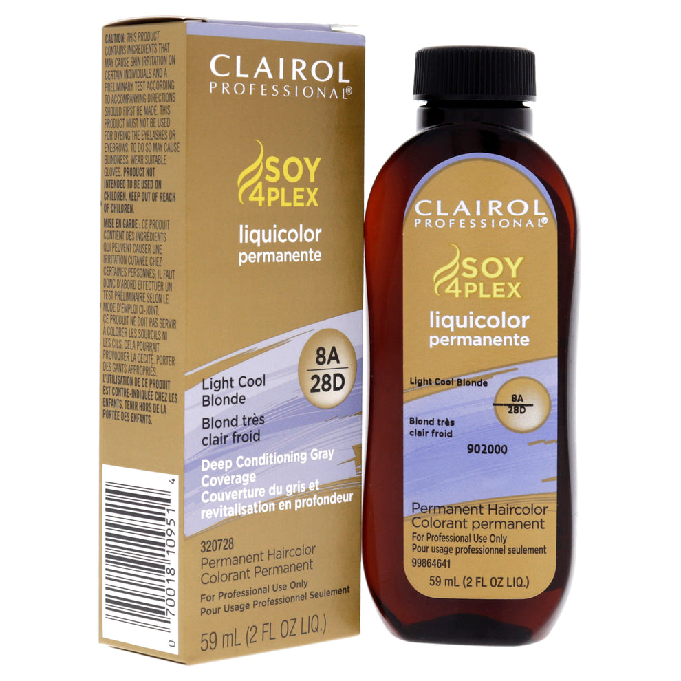 Soy 4 Plex Liquicolor Permanent Hair Color - 28D Light Cool Blonde ...