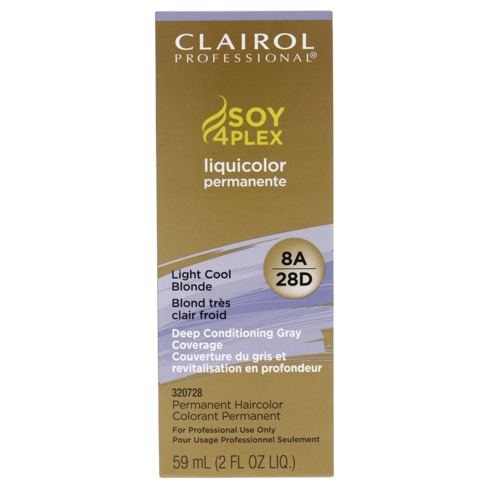 Soy 4 Plex Liquicolor Permanent Hair Color - 28D Light Cool Blonde ...