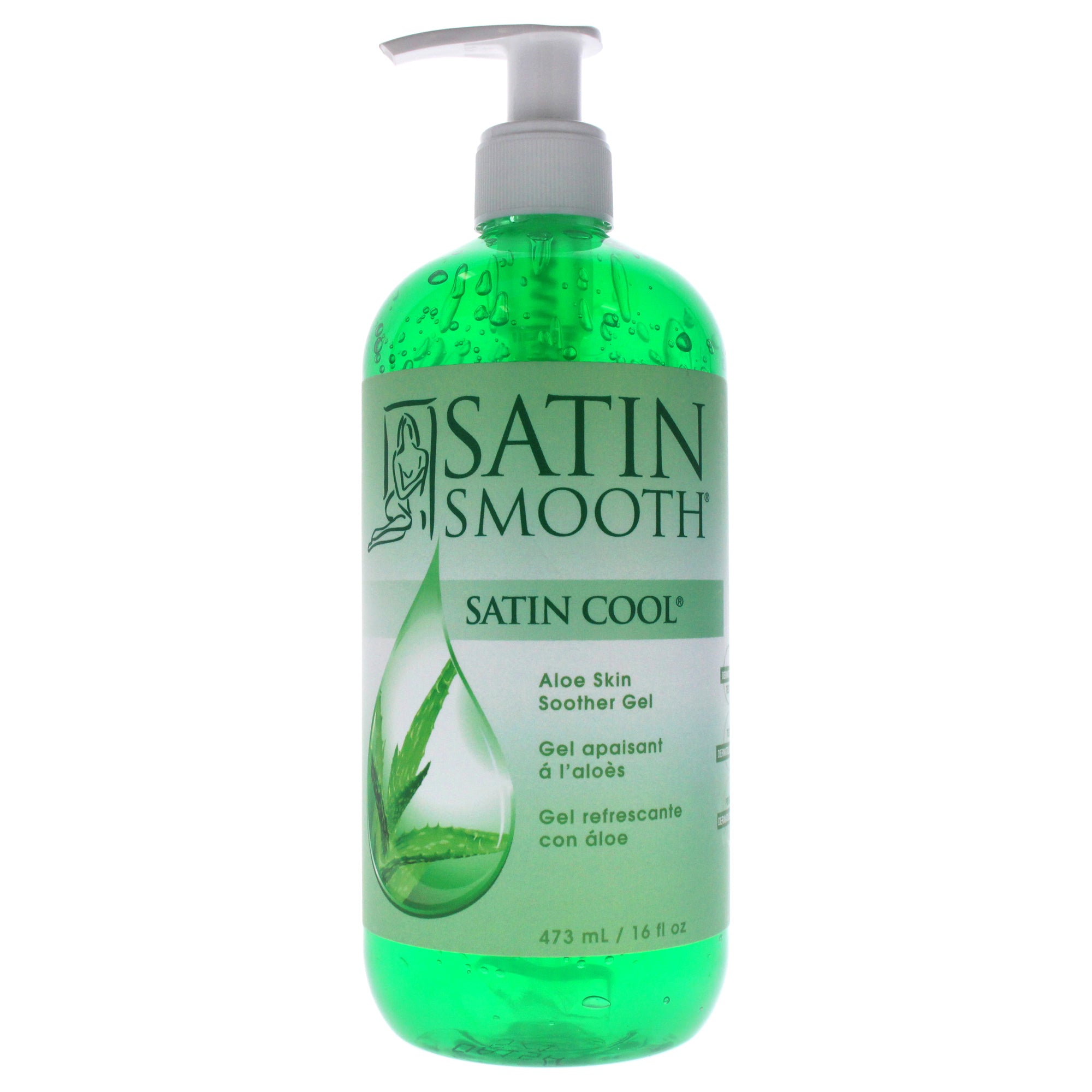 Satin Cool Aloe Skin Soother Gel by Satin Smooth for Unisex - 16 oz Gel