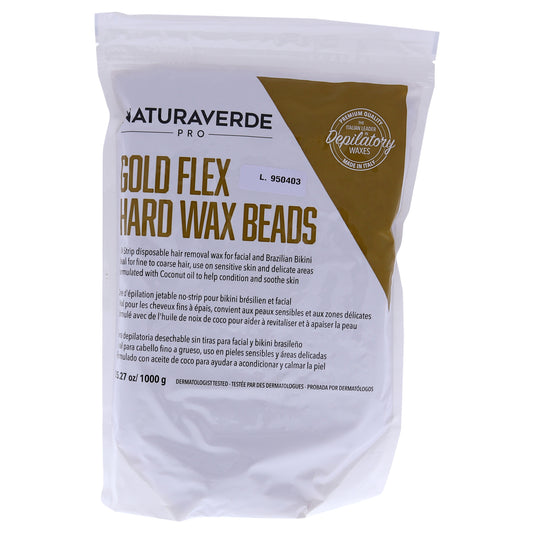 Natura Verde Pro Gold Hard Flex Wax Beads by Natura Verde for Unisex 35.27 oz Wax