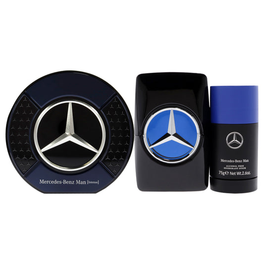 Mercedes-Benz Intense by Mercedes-Benz for Men - 2 Pc Gift Set 3.4 oz EDT Spray, 2.6oz Alcohol Free Deodorant Stick