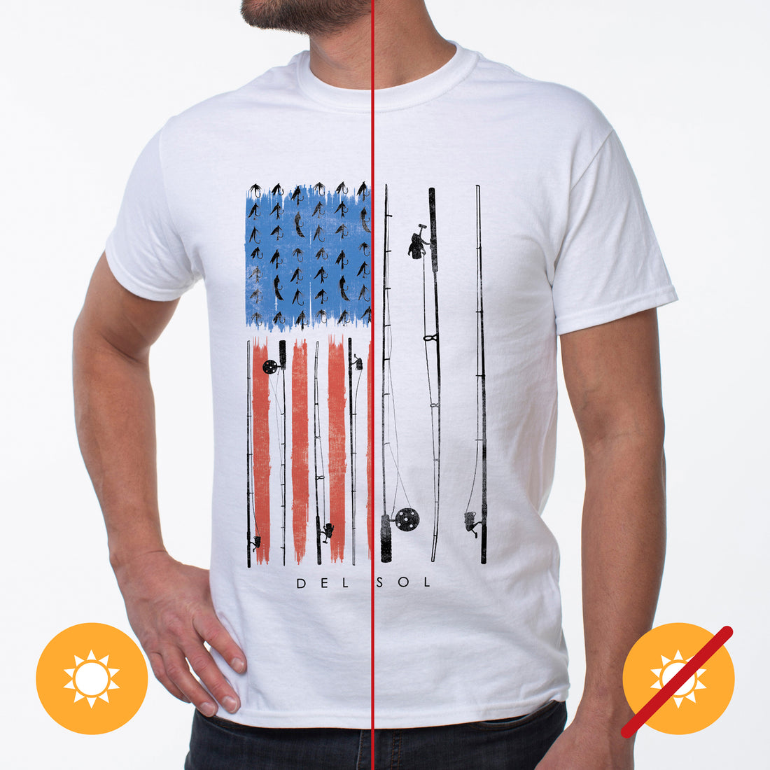 Men Classic Crew Tee - American Fly-White