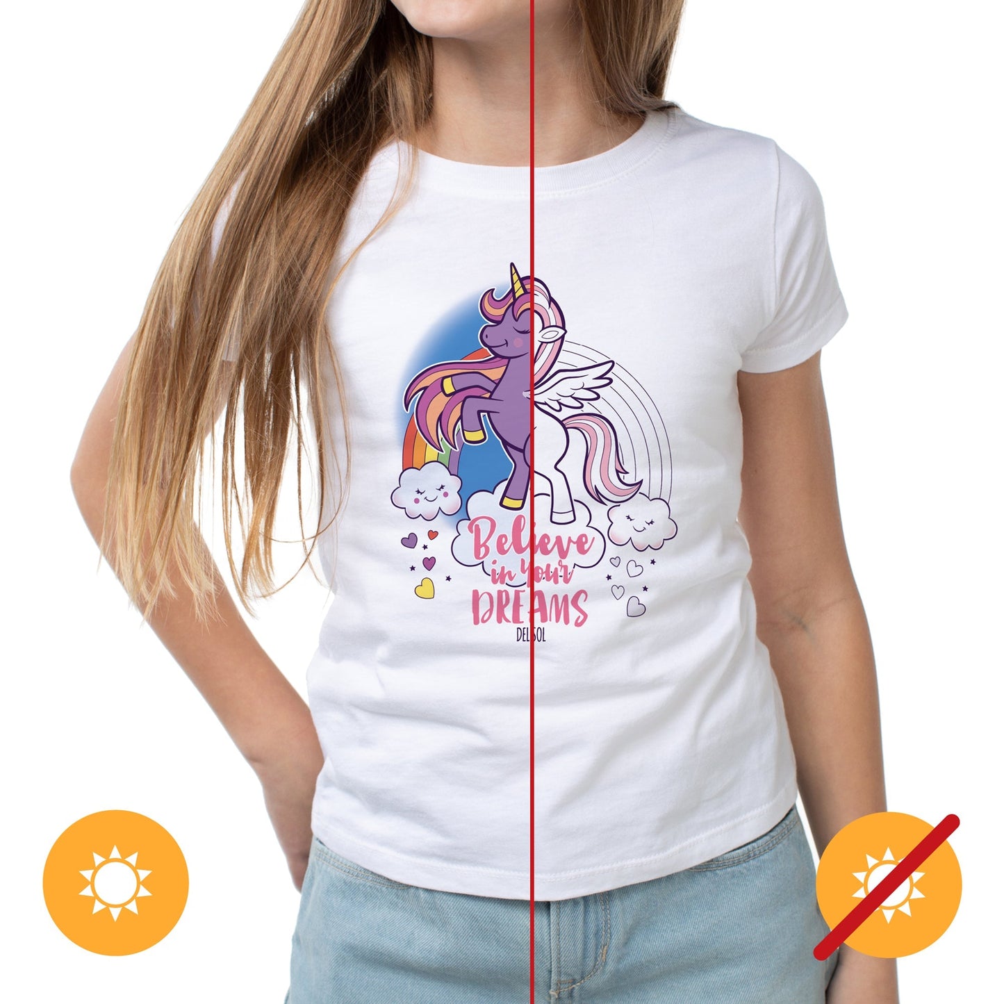 Kids Crew Tee - Believe - White