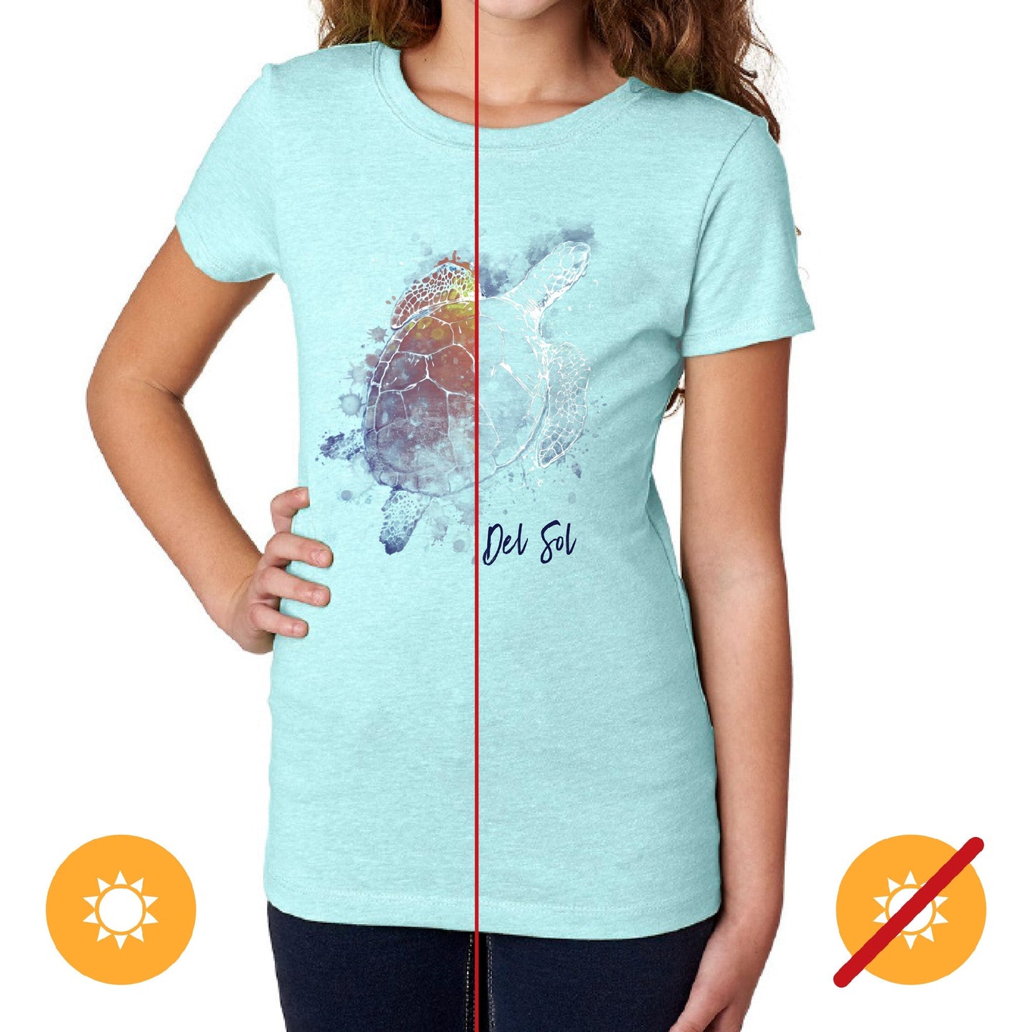 Kids Crew Tee - Turtle Splash - Ice Blue