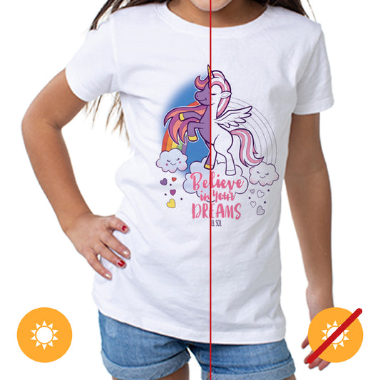 Kids Crew Tee - Believe - White