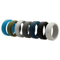 Silicone Wedding Ring - Step Edge Style Set