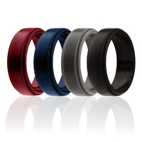 Silicone Wedding Ring - Step Edge Style Set