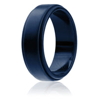ROQ Silicone Wedding Ring - Step Edge Style - Blue