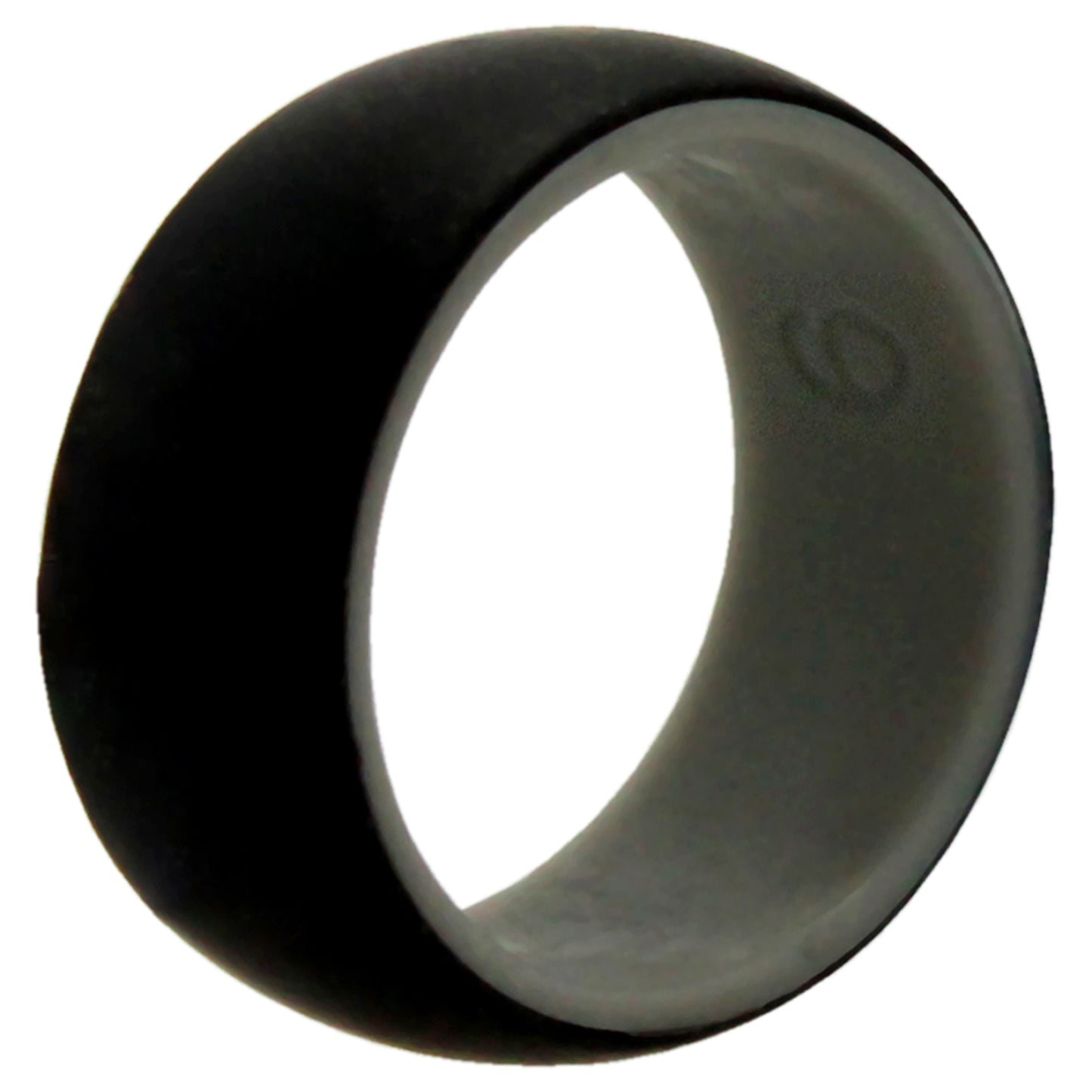 ROQ Silicone Wedding Ring - Duo Collection Dome Style - Grey-Black