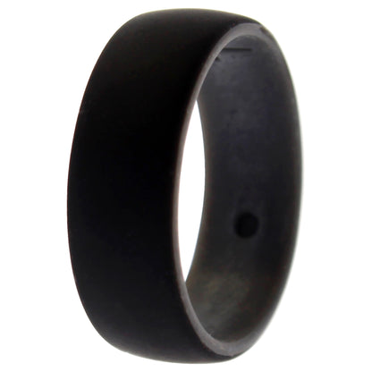 ROQ Silicone Wedding Ring - Duo Collection Dome Style - Grey-Black