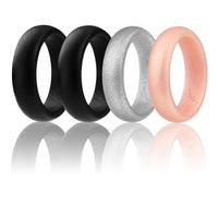 Silicone Wedding Ring - Dome Style Set