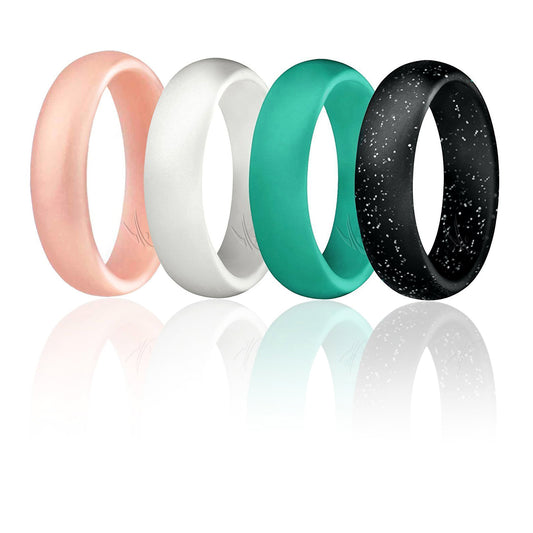 Silicone Wedding Ring - Dome Style Set