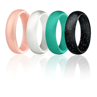 Silicone Wedding Ring - Dome Style Set