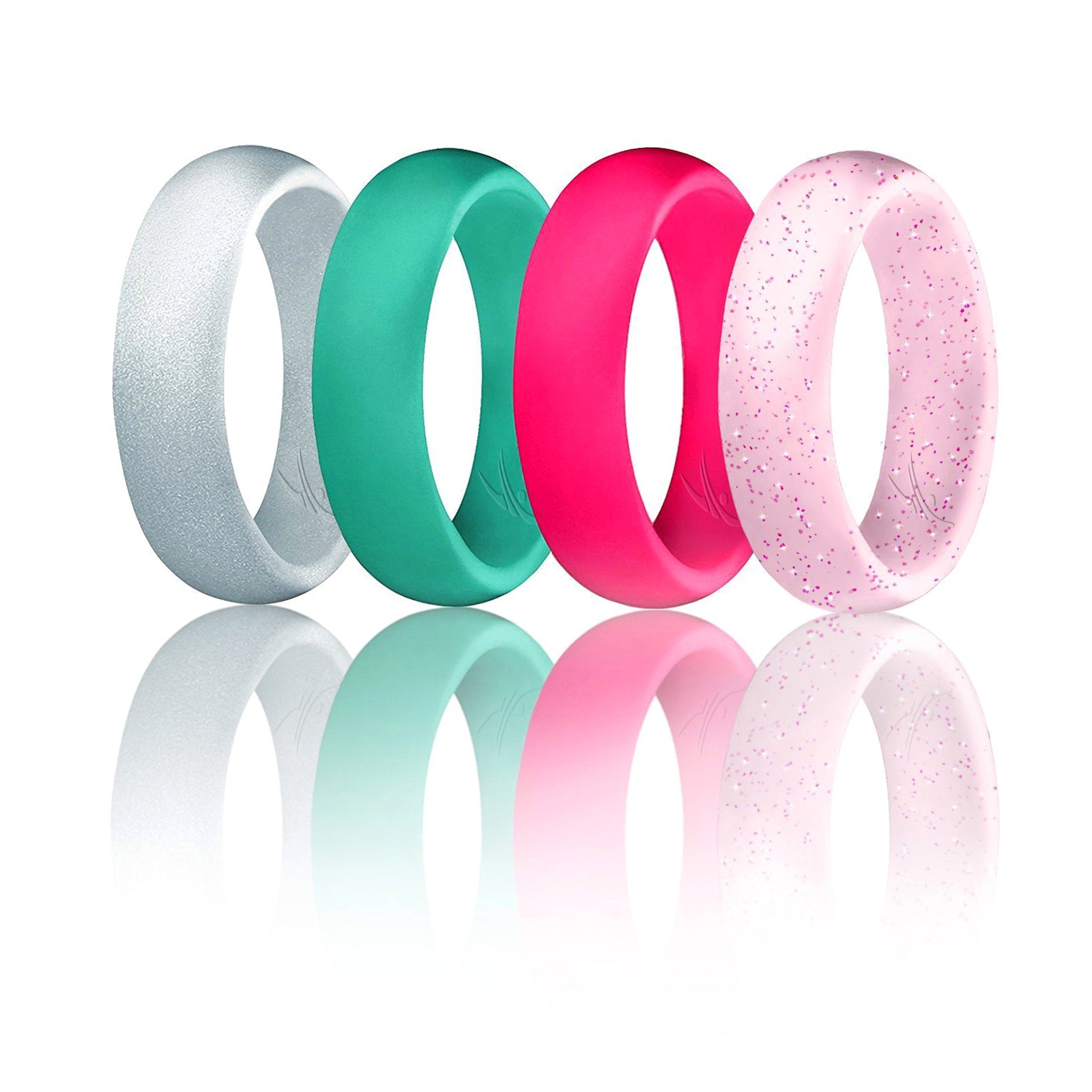 Silicone Wedding Ring - Dome Style Set