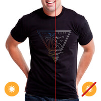 Men Crew Tee - Surf Sun Beach - Black