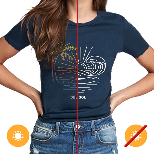 Men Crew Tee - Sunny Beach - Indigo