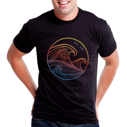Men Crew Tee - Wavey - Black