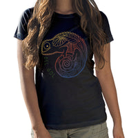 DelSol Girls Crew Tee - Chameleon - Black