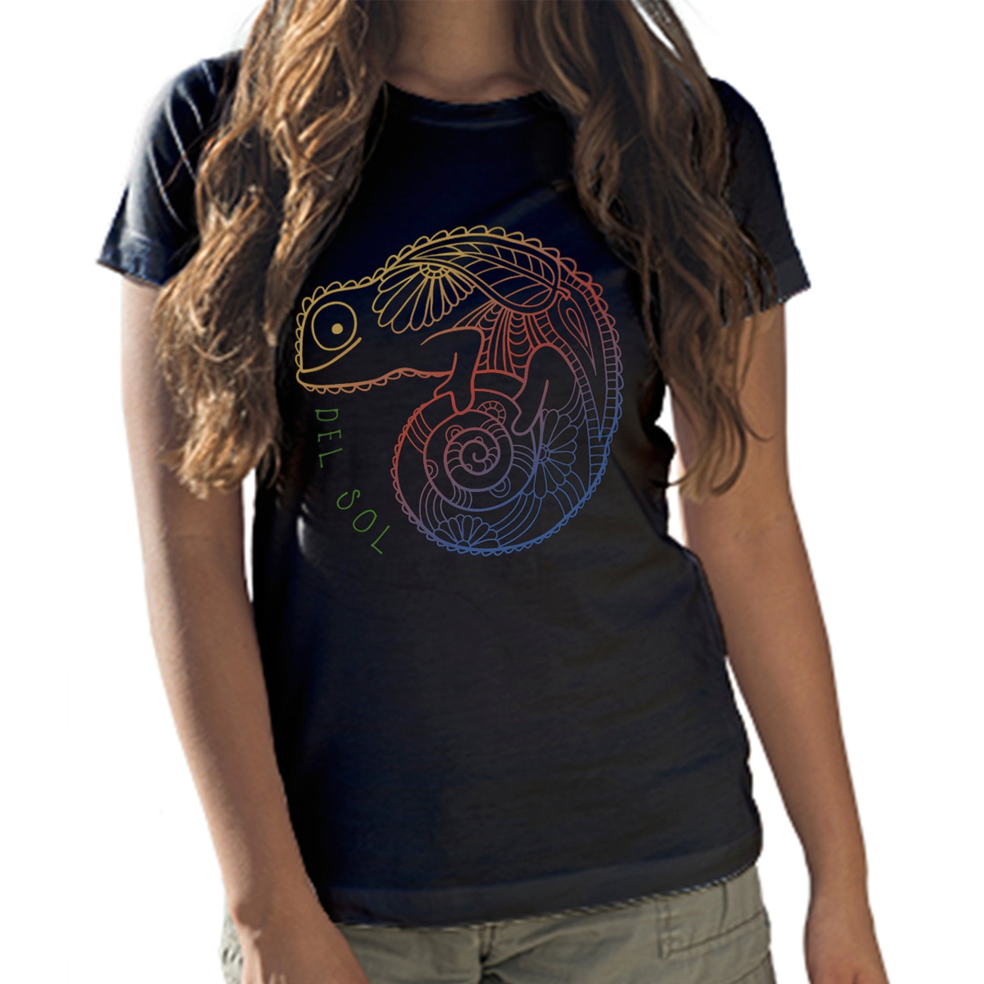 Girls Crew Tee - Chameleon - Black