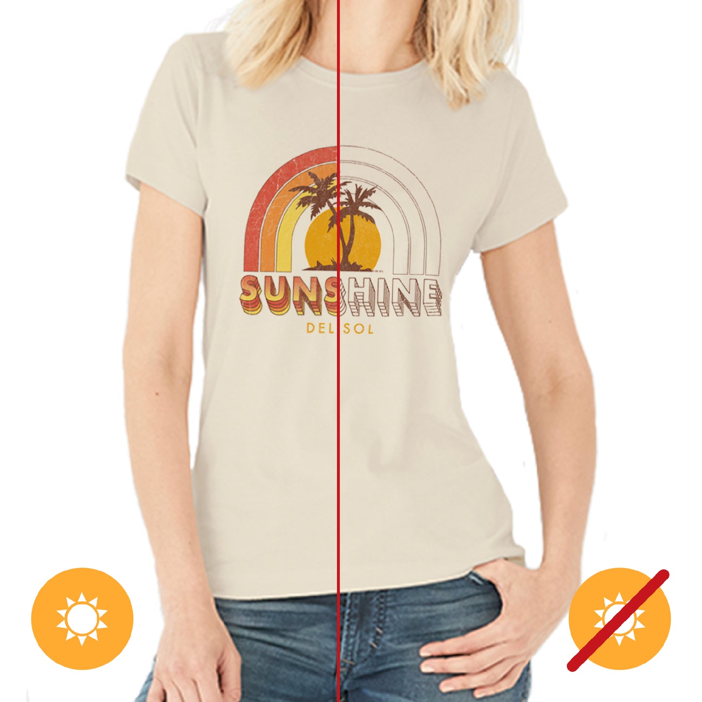 Women Crew Tee - Sunshine - Beige