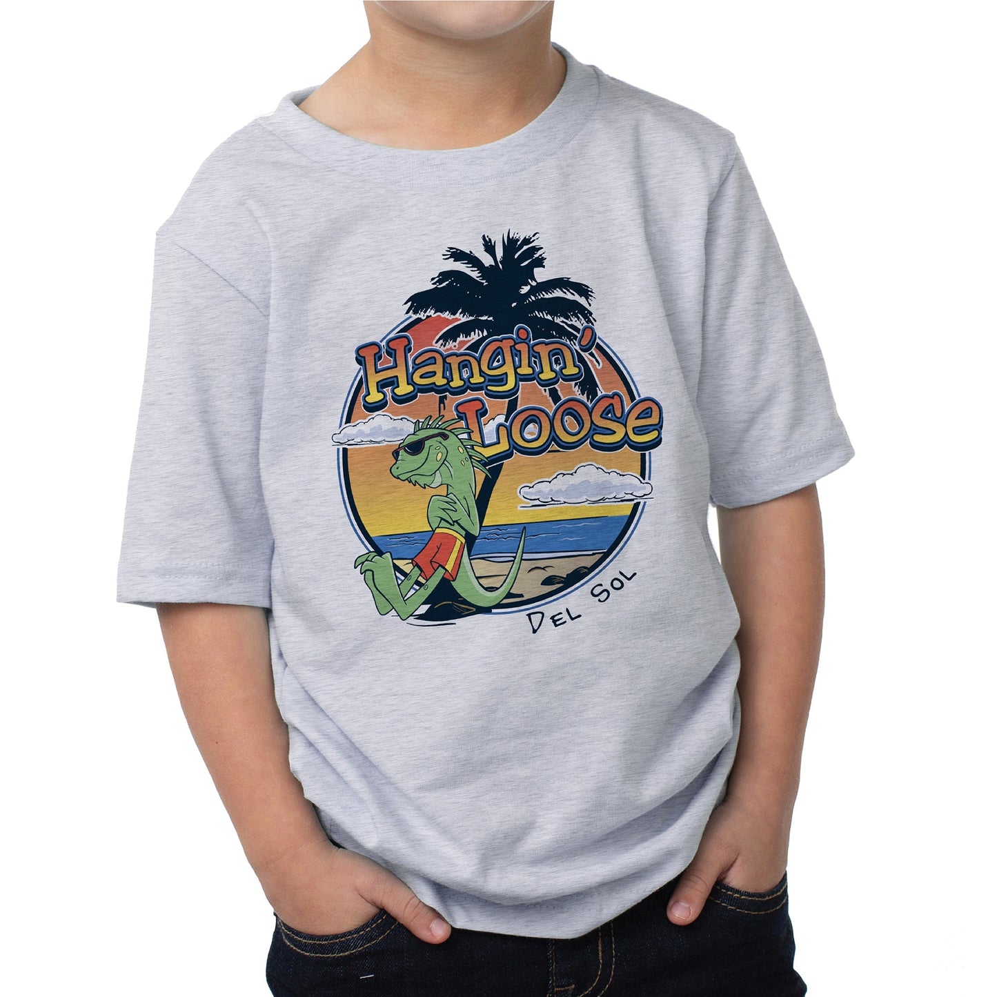 Men Crew Tee - Hangin Loose - Ash