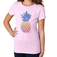 DelSol Girls Crew Tee - Pineapple Love - Lilac
