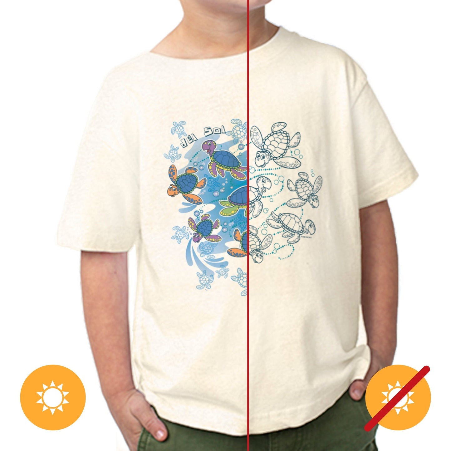 Kids Crew Tee - Turtle Time - Ash