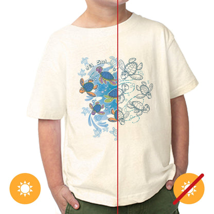 Kids Crew Tee - Turtle Time - Ash