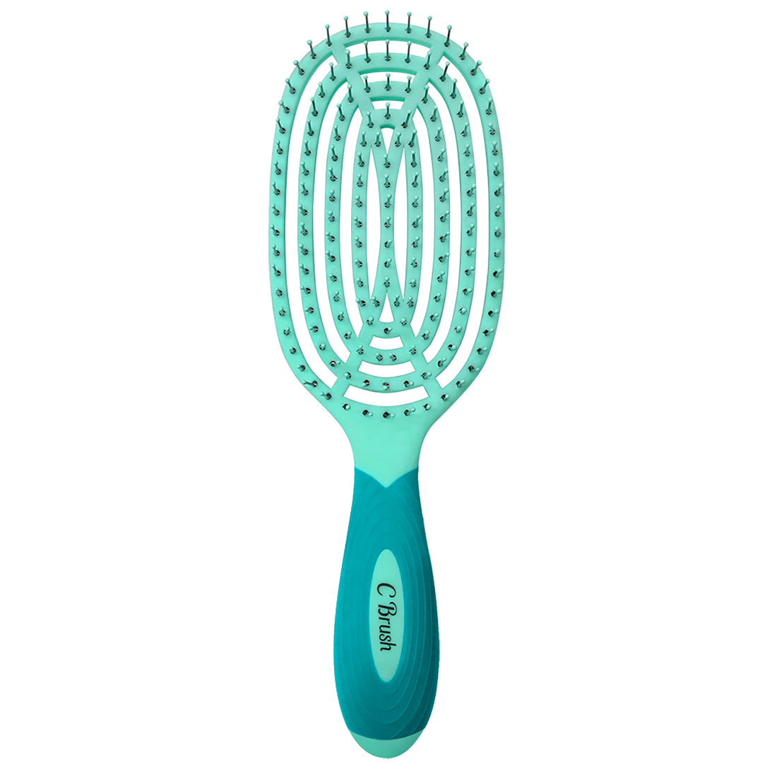 Circular Venting Detangling C Brush - Aqua