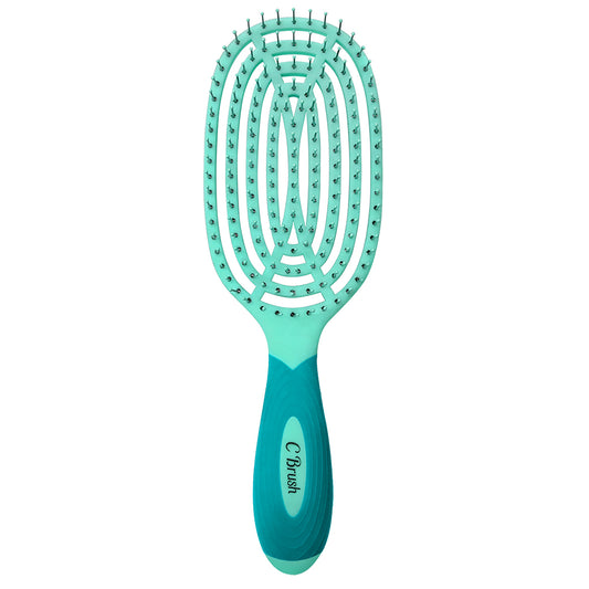 Circular Venting Detangling C Brush - Aqua by NuWay 4Hair for Unisex - 1 Pc Hair Brush