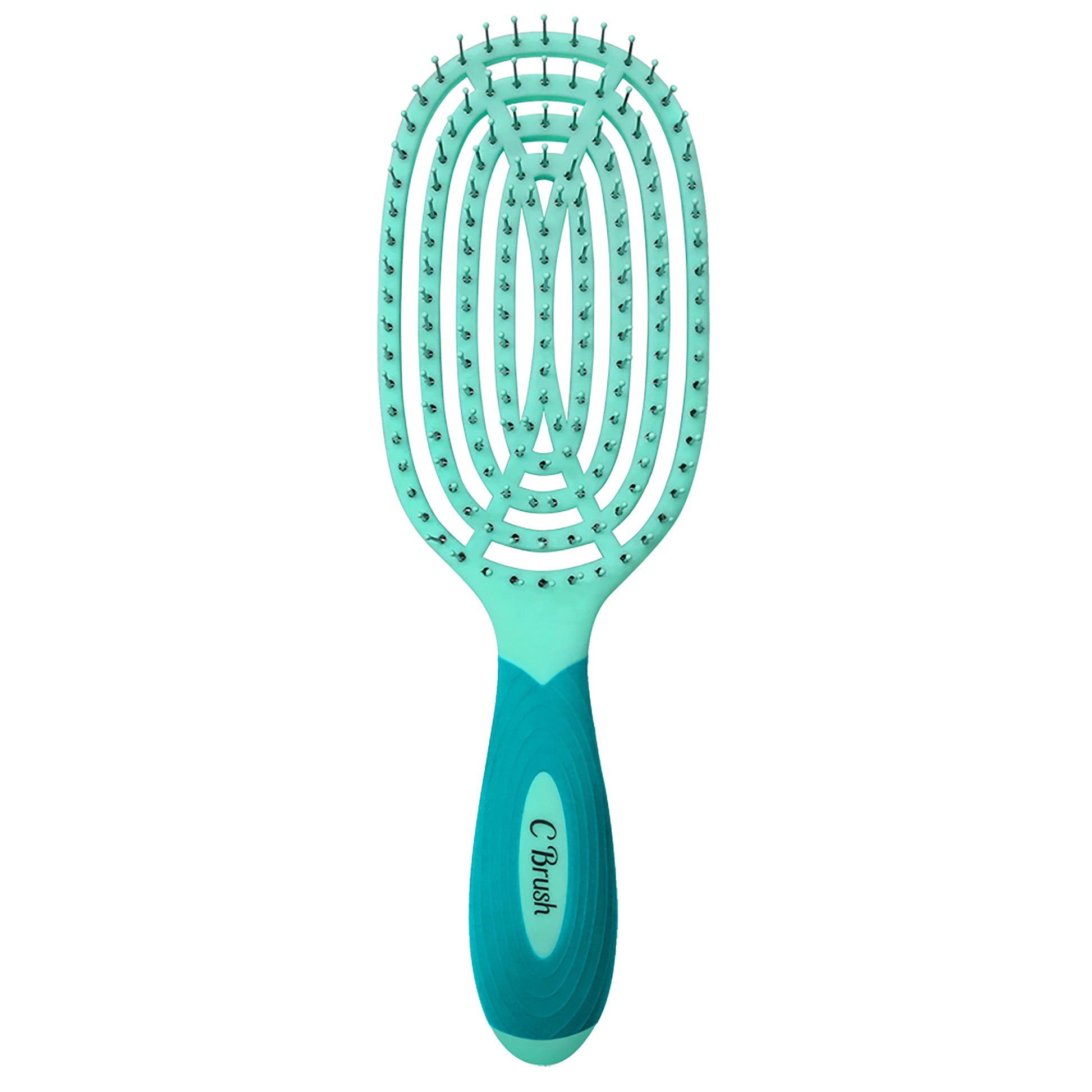 Circular Venting Detangling C Brush - Aqua
