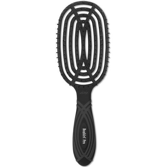 Circular Venting Detangling Double C Brush - Black by NuWay 4Hair for Unisex - 1 Pc Hair Brush