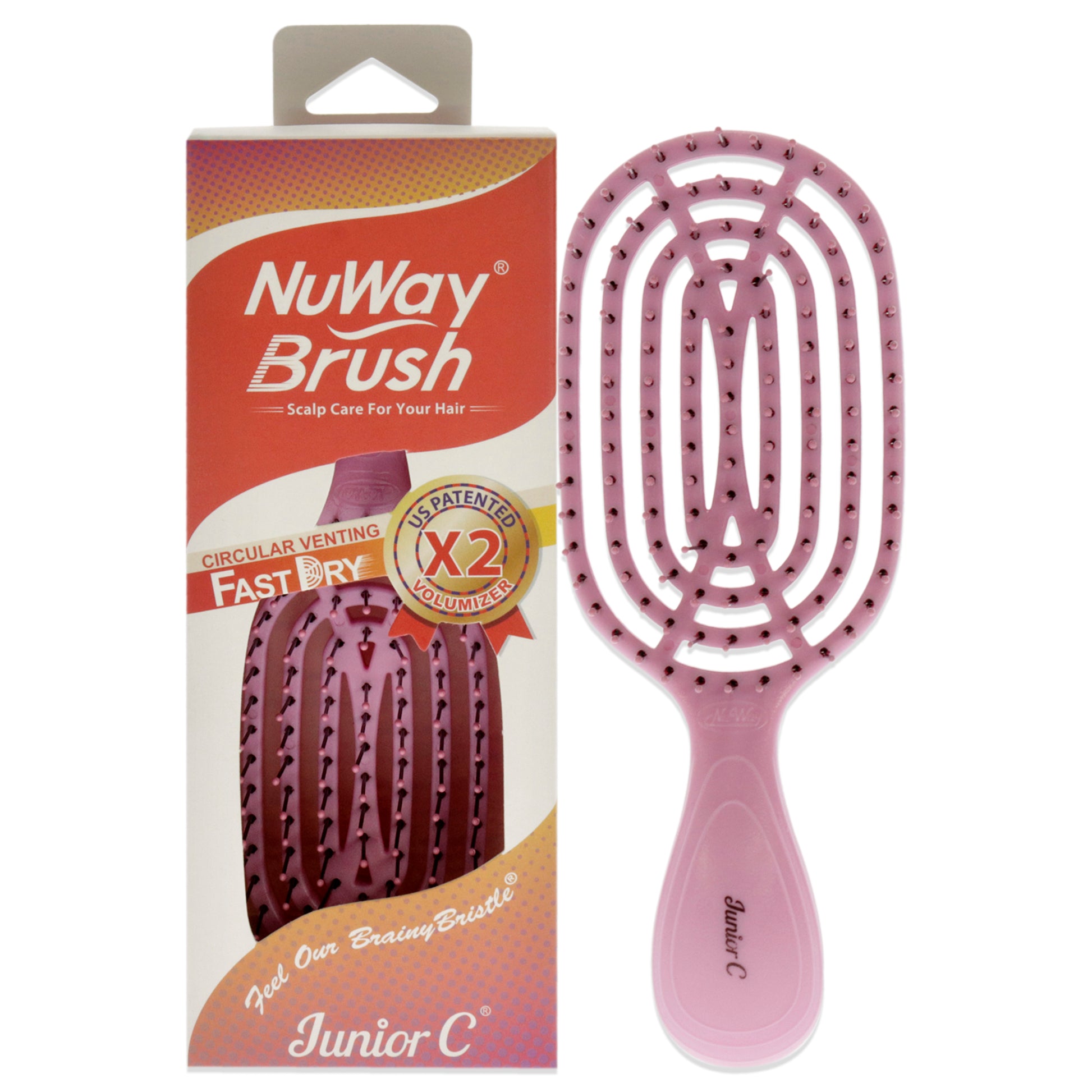 Circular Venting Detangling Junior C Brush - Pink