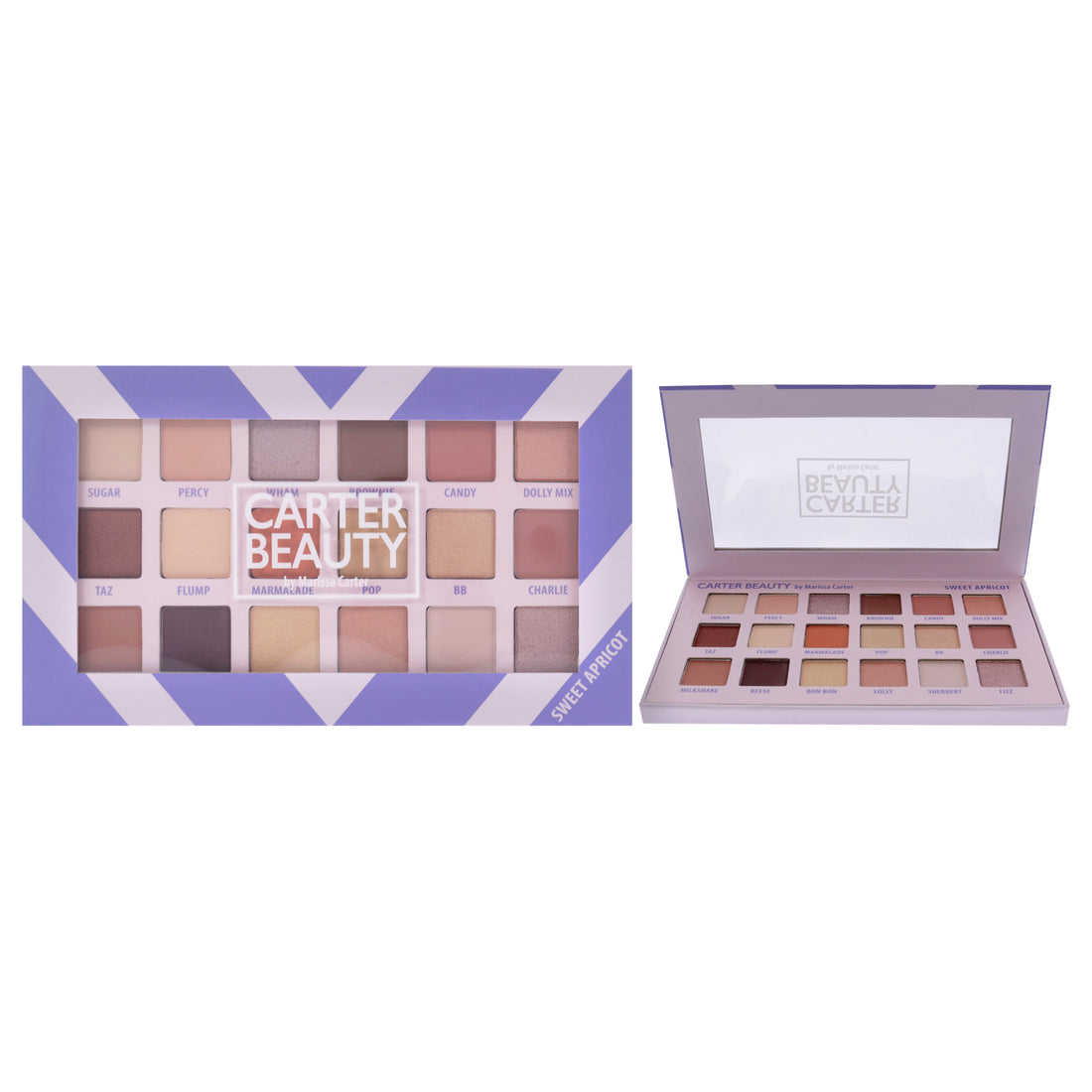 18 Shade Palette - Sweet Apricot by Carter Beauty for Women - 0.72 oz Eye Shadow