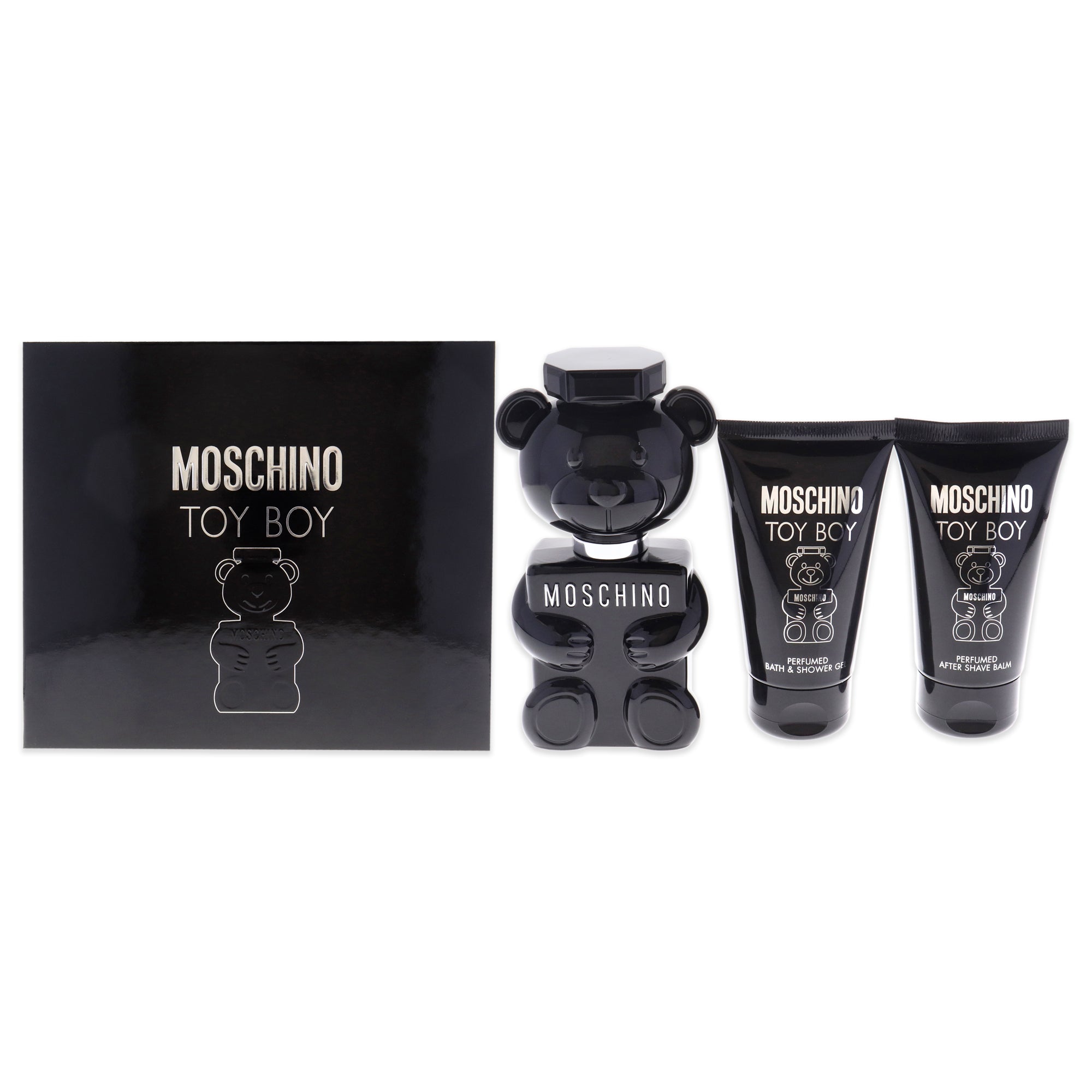 Moschino Toy Boy by Moschino for Men 3 Pc Gift Set 1.7oz EDP Spray, 1.7oz Bath and Shower Gel, 1.7oz After Shave Balm