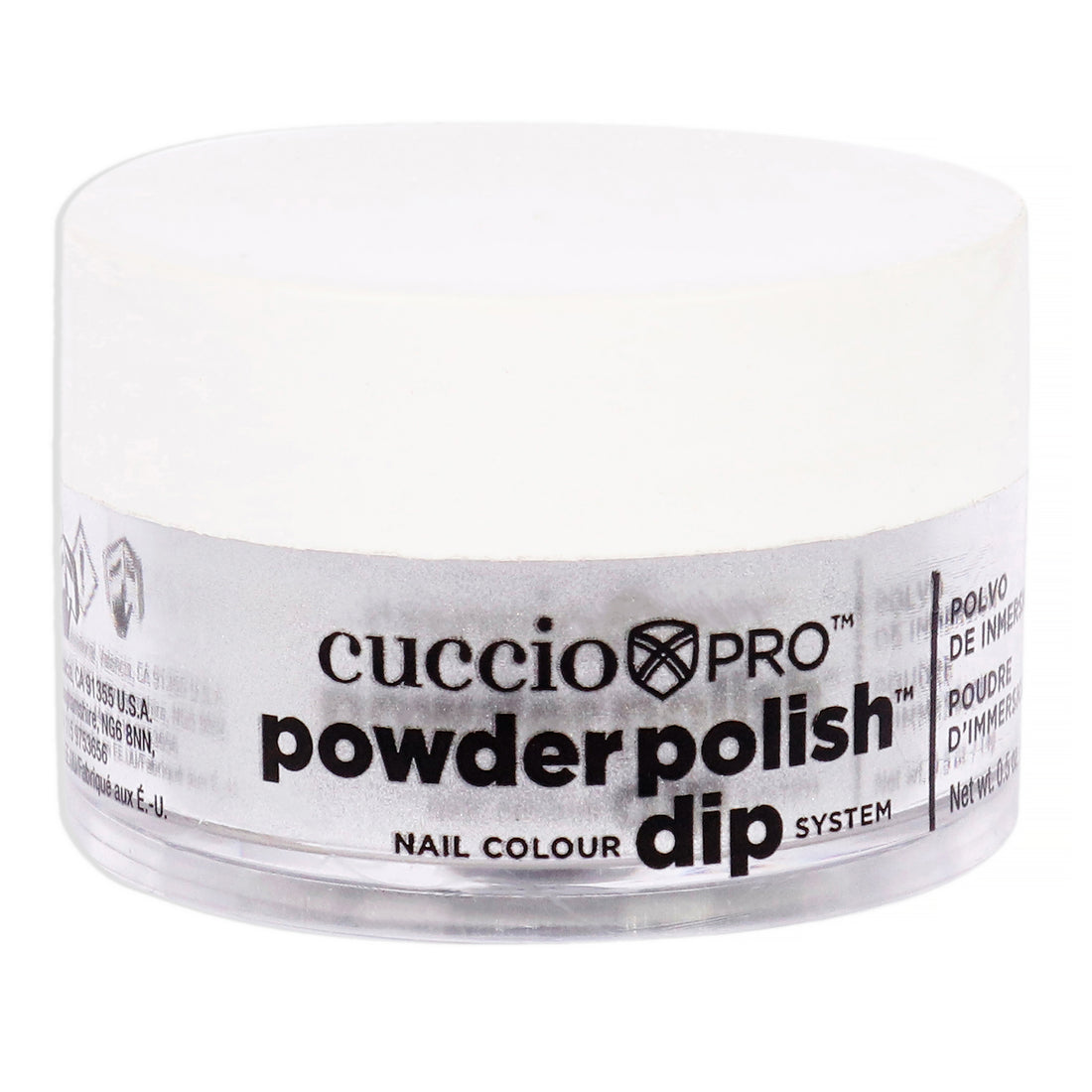 Cuccio Colour Pro Powder Polish Nail Colour Dip System - Silver with Silver Mica