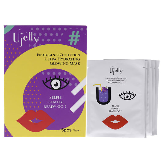 Ultra Hydrating Glowing Mask by Ujelly for Women - 5 Pc Mask