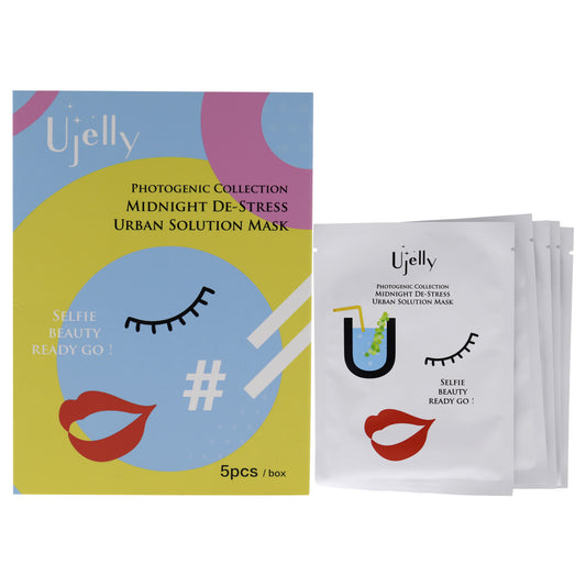 Midnight De-Stress Urban Solution Mask by Ujelly for Women - 5 Pc Mask