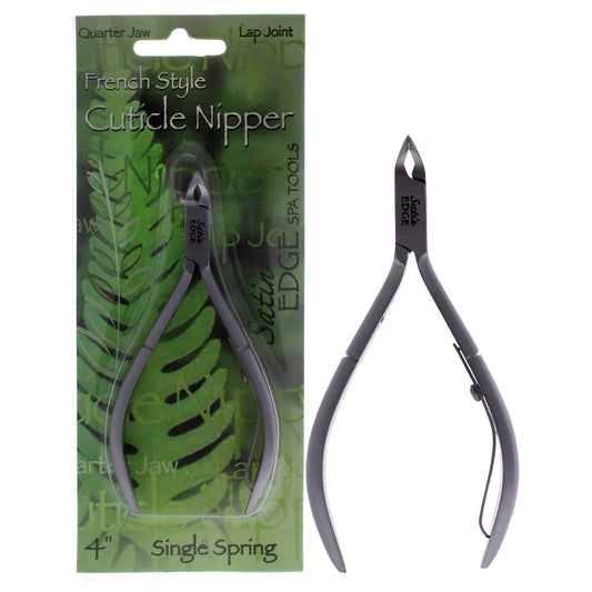 Cuticle Nipper French Style - Quarter Jaw by Satin Edge for Unisex - 4 Inch Cuticle Nipper