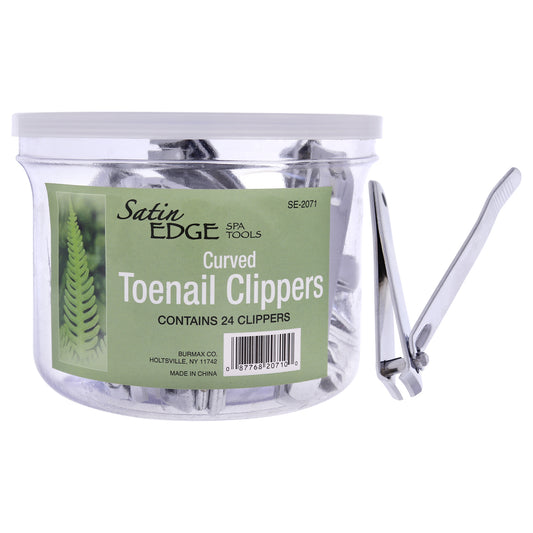 Curved Toenail Clippers by Satin Edge for Unisex - 24 Pc Nail Clipper