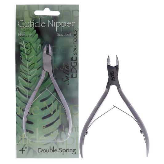 Cuticle Nipper Double Spring - Half Jaw by Satin Edge for Unisex - 4 Inch Nippers