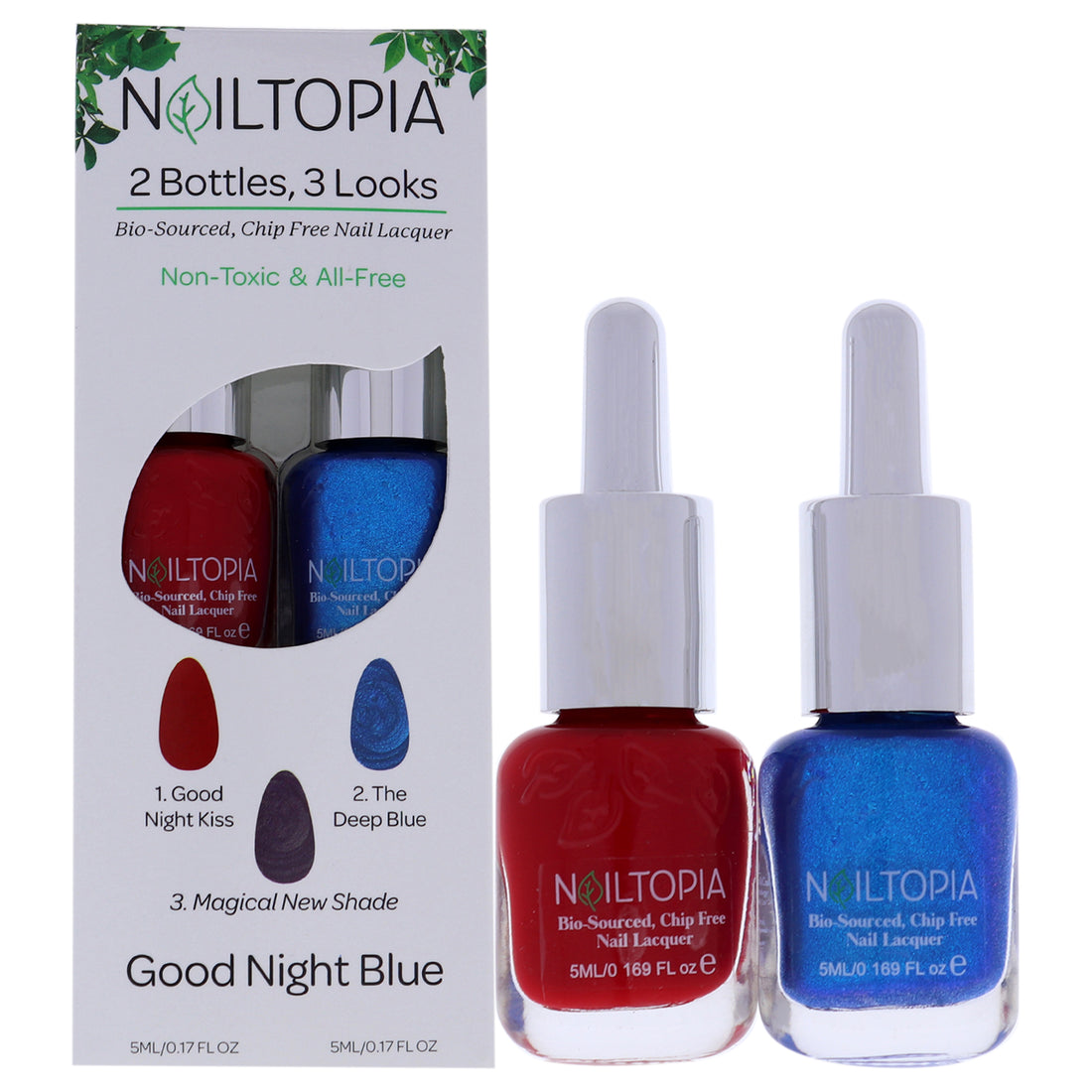 Bio-Sourced Chip Free Nail Lacquer Kit - Good Night Blue