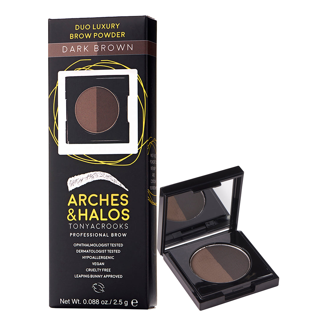 Duo Luxury Brow Powder - Dark Brown